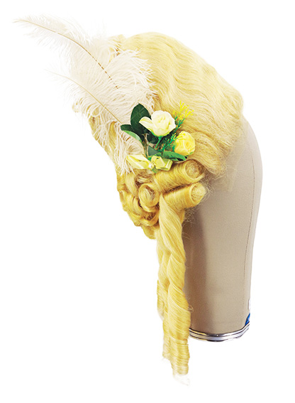 Woman Wig, Back wefted front hantied in film lace front with cage, Yak Hair (338gr) style, color Blonde