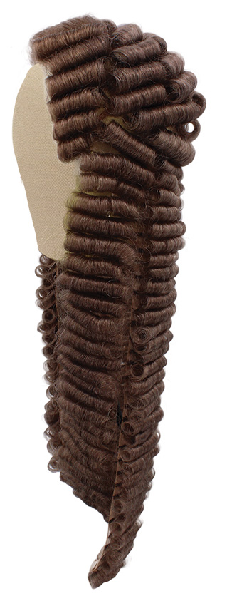 Custom Moliere Wig, Theatre lace front, Back wefted, top & front hantied with 5 panel, Yak hair (295gr) style, color Pale Brown