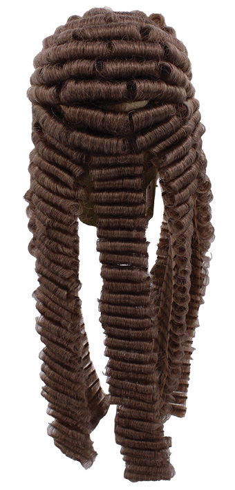 Custom Moliere Wig, Theatre lace front, Back wefted, top & front hantied with 5 panel, Yak hair (295gr) style, color Pale Brown