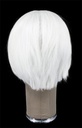 Man Wig, 100% Hantied in Theatre Lace, Synthetic Hair 6-19cm (120gr), color White