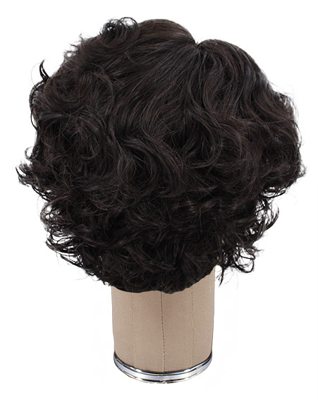 Man Wig, Back wefted Front Hand tied, Synthetic Hair