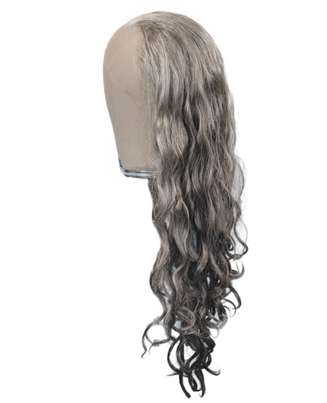 Theatre Lacefront Wig wefted - 100% Synthetic hair Grey 23.6inch