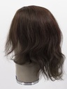 Woman Wig, Back wefted Front Hantied in Hard front, Human Hair 28cm (113gr), color Dark Brown