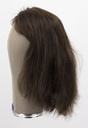 Woman Wig, Back wefted Front Hantied in Hard Front, Human Hair 11-26cm (132gr), color Dark Brown