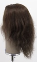 Woman Wig, Back wefted Front Hantied in Hard Front, Human Hair 26cm (93gr), color Dark Brown