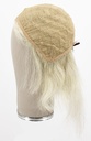 Woman Wig, Back wefted Front Hantied in Cotton lace front, Yak Hair 17-29cm (136gr), color Grey
