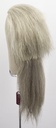 Woman Wig, Back wefted Front Hantied in Hard front, Yak Hair 17-34cm (235gr), color Grey
