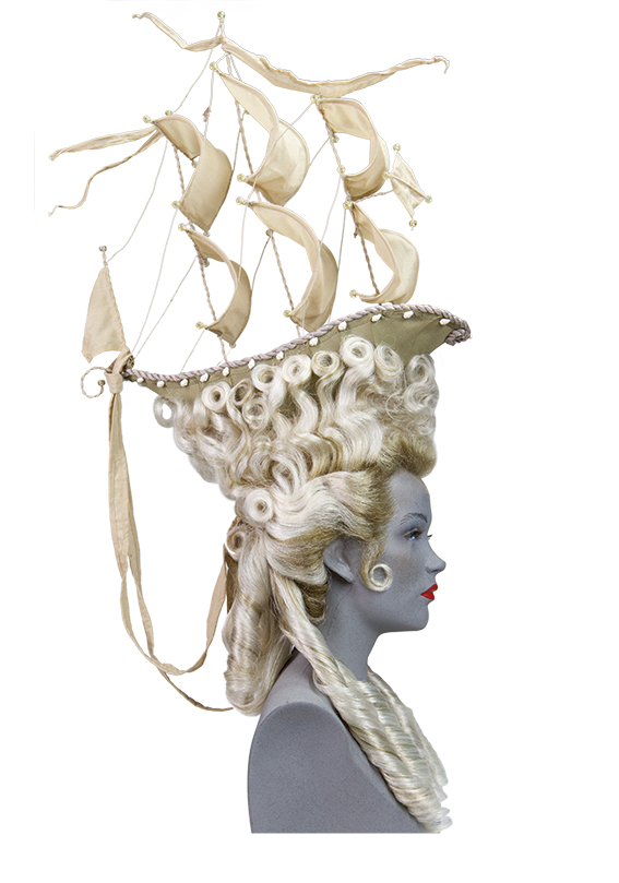 ATB ‘La Frégate‘ Rococo Hairstyle of a Lady 1778, Yak Hair. 