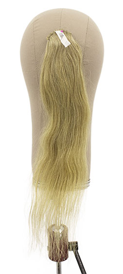 Hairpiece, Human Hair, 18.9inch/48cm, Light Blonde