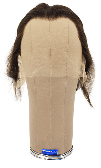 Man Wig, 100% Handtied in Theatre Frontlace, Human Hair, 1.9-7.9Inch(5-20cm), Dark Brown