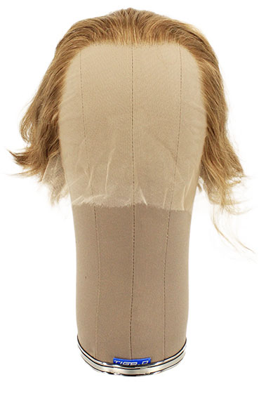 Man Wig, Back Wefted Front Handtied in Theatre Frontlace, Human Hair, 2.3-6.3inch(6-16cm), Medium Brown