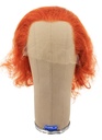 Damenperücke, 100% Handgeknüpft in Theater Ansatztüll, Büffelhaar, 24cm/9.4inch, Orange