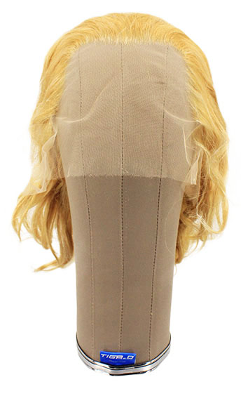 Damenperücke, 100% Handgeknüpft in Theater Ansatztüll, Echthaar, 20-25cm (7.8-9.8inch), Blond