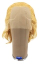 Damenperücke, 100% Handgeknüpft in Theater Ansatztüll, Echthaar, 20-25cm (7.8-9.8inch), Blond