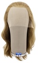 Woman Wig, 100% Handtied in Theatre Lace, Human Hair, 11.8inch/30cm, Medium Blonde