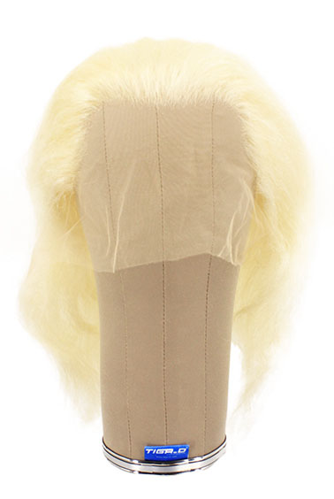 Woman Wig, 100% Handtied in Theatre Frontlace, Yak Hair,  11.8inch/30cm, White