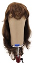 Woman Wig, Back Wefted Front Hantied in Hard front, Human Hair, 6-19Inch(16-49cm),  Dark Brown