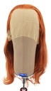Woman Wig, Back Wefted Front Handtied in Theatre Frontlace, Human Hair,  17-18inch(45-47cm), Orange