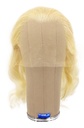 Damenperücke, Hinterkopf, Ansatzhandgeknüpft in Theater Ansatztüll, Büffelhaar, 30-38cm(11.8-14.9inch), Hellblond