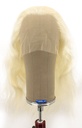 Woman Wig, Back Wefted Front Handtied in Theatre Lace, Yak Hair, 15.7-18inch(40-46cm), White