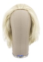 Damenperücke, Voll Ansatztressiert mit Unter Handgeknüpft einer Runde mit Bänderansatz, Büffelhaar, 17-32cm (6-12inch),  Hellgrau