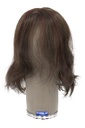 Woman Wig, Back Wefted Top Handtied in Hard Front, Human Hair, 10inch/27cm, Dark Brown Red