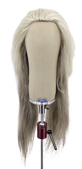 Damenperücke, Voll Tressiert Unter Ansatzhandgeknüpft, Büffelhaar, 28-41cm(11-16inch), Hellgrau