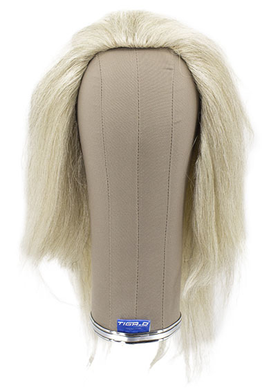 Woman Wig, Full Front Wefted,  with Under Knotting  Around with Hard Front, Yak Hair,  14-15inch(37-40cm), Light Grey