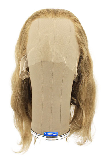 Woman Wig, Back Wefted Front Handtied in Theatre Lace, Human Hair, 7-13.7inch( 18-35cm), Ash Blond