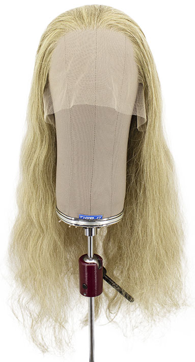 Woman Wig, Back Wefted, Front Handtied in Film Frontlace, Human Hair,  3-5.9inch(9-15cm), Light Blonde