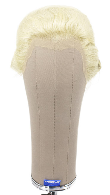 Damenperücke, 100% Handgeknüpft in Theater Ansatztüll, Büffelhaar, Styled, Mittel Grau