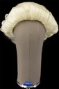 Herrenperücke, Tressiert mit Bänderansatztüll, Büffelhaar, Styled, Weiss
