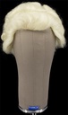 Herrenperücke, 100% Handgeknüpft mit Bänderansatz, Büffelhaar, Styled, Weiss
