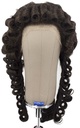 Man Wig, Back Wefted, Front Handtied, Theatre Frontlace with 3 Rokoko Side Panel, Yak Hair, Dark Brown
