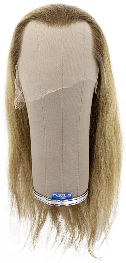 Damenperücke, 100% Handgeknüpft in Theater Ansatztüll, Echtaar, Styled,  Tritone Hell Braun