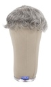Man Hairpiece, Synthetic Hair 4.3inch/11cm, Medium Dark Grey