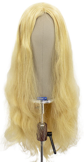 Woman Wig, Back Wefted Part Knotting in Hard Front, Human Hair, 25inch/65cm, Blonde
