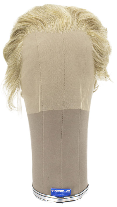 Man Wig, Back and Top Handtied Neck Wefted in Theatre Lace Front, Human Hair,  1.5-4.7inch(4-12cm), Brown