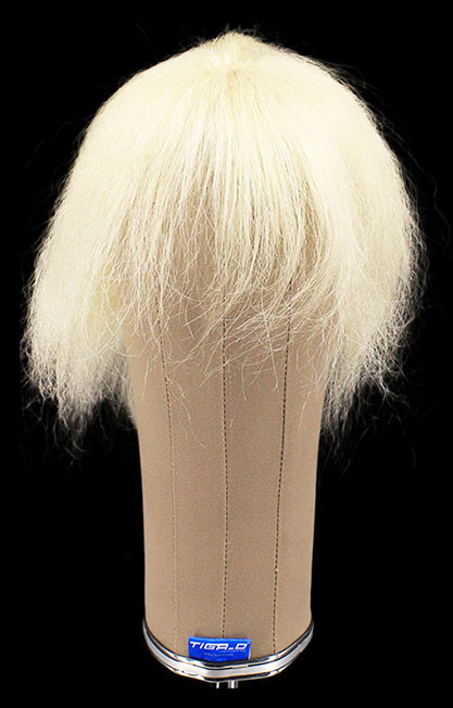Herrenperücke, 100% Handgeknüpft mit Bänderansatz, Büffelhaar, 12-18cm(4-7inch) Weiss
