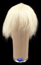 Herrenperücke, 100% Handgeknüpft mit Bänderansatz, Büffelhaar, 12-18cm(4-7inch) Weiss
