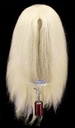 Woman Wig, 100% Full Handtied in Hard Front, Yak Hair 16.9-20Inch(43-51cm), White and CMX Glitter Fiber 