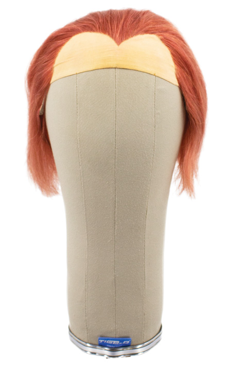 Herrenperücke, 100% Handgeknüpft in Baumwolle Tüll, Echthaar, 3.15-9inch/8-23cm, Rot