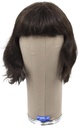 Damenperücke, 100% Handgeknüpft in Bänderansatztüll, Echthaar, 7-20cm(2.75-7.87inch), Dunkel Braun