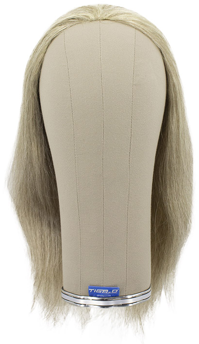 Woman Wig, Full Wefted in Hard Front with Under Knotting in Front, Human Hair, 13inch/35cm, Light Grey
