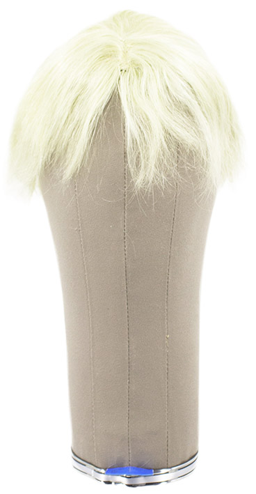 Herrenperücke, 100% Handgeknüpft in Baumwolle Tüll, Echthaar, 9-15cm/3.5-5.9inch, Hellblond