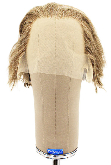 Man Wig, 100% Handtied in Theatre Lace, Human Hair 1.9-7.9inch(5-20cm), Light Grey