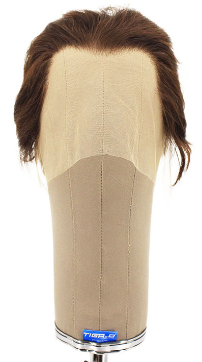 Man Wig, 100% Handtied in Theatre Lace, Human Hair,  4.3inch/11cm, Brown