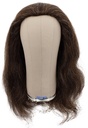 Woman Wig, Full Wefted with Under Knotting Around in Hard Front, Yak Hair,  19inch/50cm, Dark Brown Grey