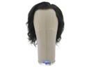 Filmperücke mit Tüllansatz 100% handgeknüpft - Eurohaar, 15-20cm, Schwarz