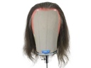 ATB Filmperücke 100% handgeknüpft mit Tüllansatz - EuroHaar 20-30cm Dunklebraun Grau